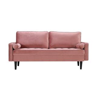 Vente-unique 3SitzerSofa FLEUET Samt Altrosa  