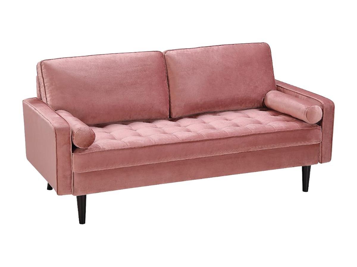 Vente-unique 3SitzerSofa FLEUET Samt Altrosa  