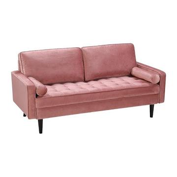 3SitzerSofa FLEUET Samt Altrosa