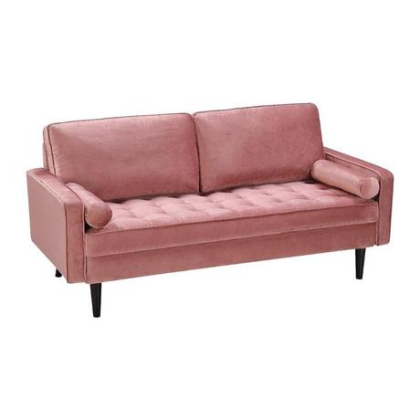 Vente-unique 3SitzerSofa FLEUET Samt Altrosa  