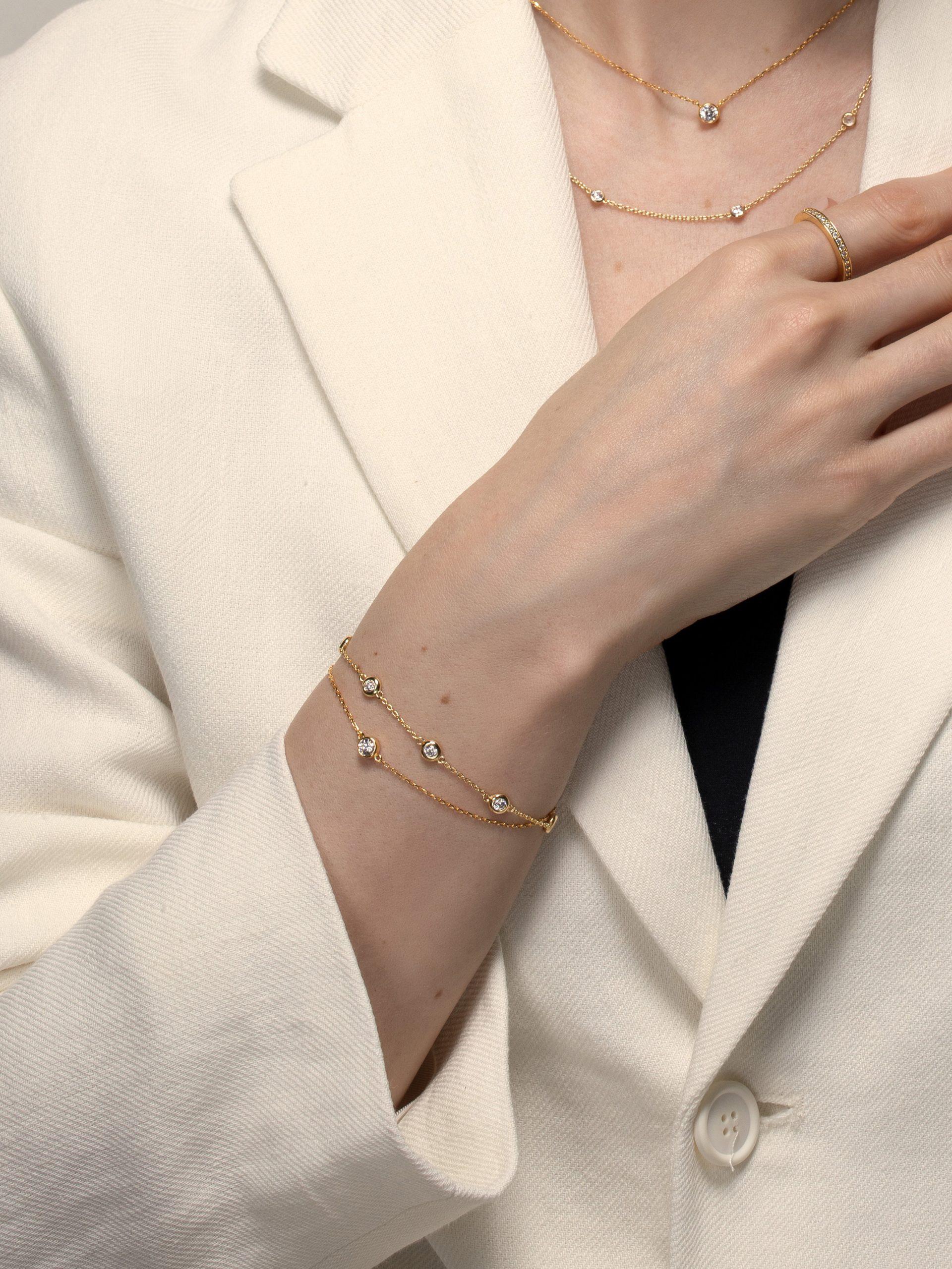 PHANTASYA  Armband mit Zirkonia 1617 Vergoldet 