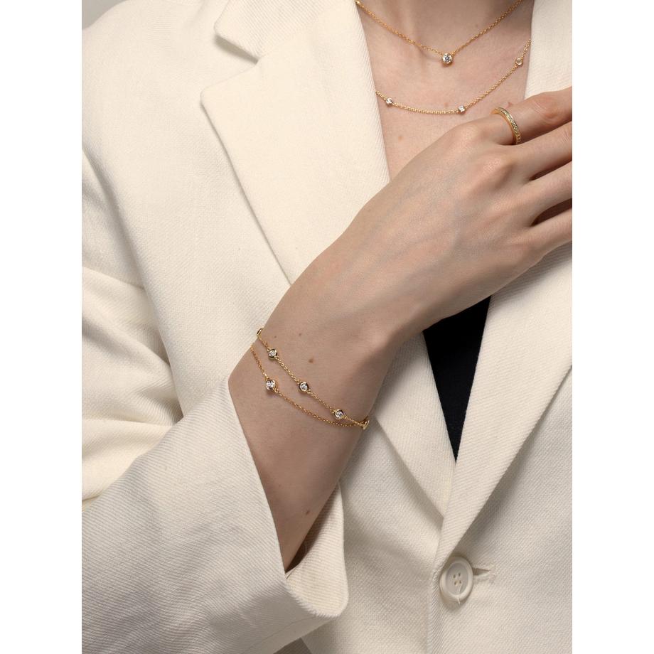 PHANTASYA  Armband mit Zirkonia 1617 Vergoldet 