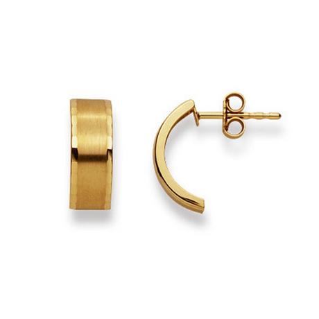 MUAU Schmuck  Ohrstecker Gelbgold 750, 13x5mm 