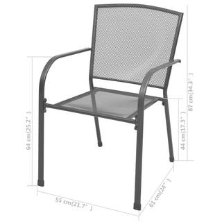 VidaXL Chaise d'extérieur métal  