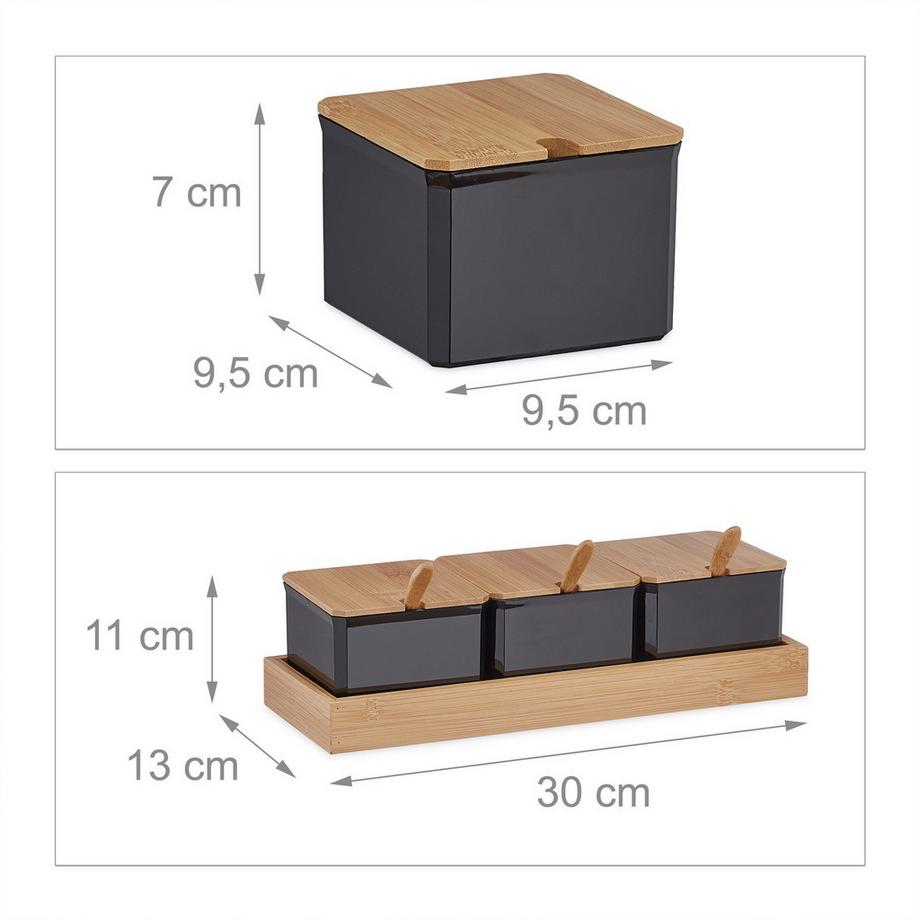 B2X  Gewürzbehälter mit Löffel und Deckel 