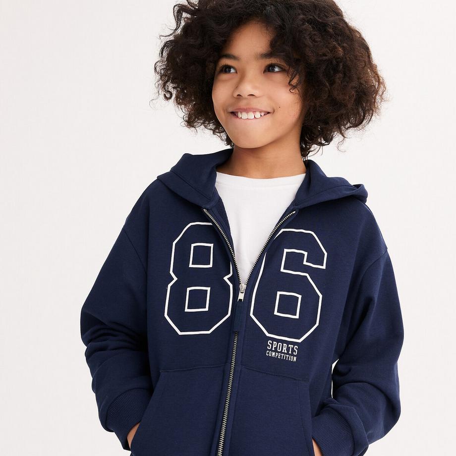 Sweatshirt mit Reissverschluss und Kapuze