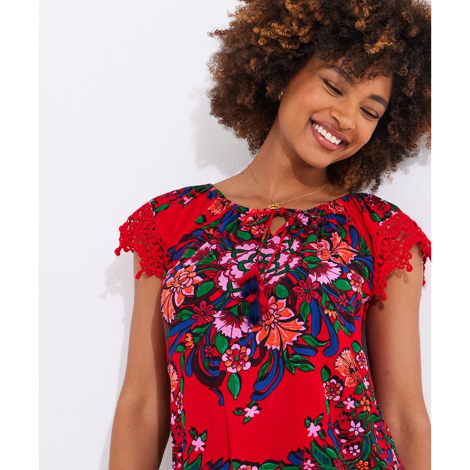 Joe Browns Top Spitzenärmel Quaste  