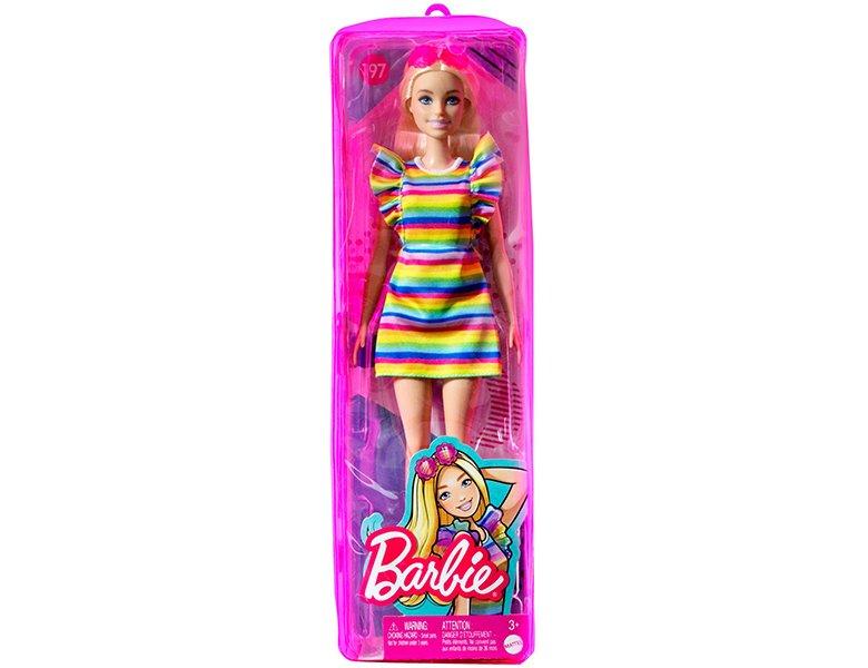 Barbie  Fashionistas Puppe mit abgestuftem Kleid & Hosenträger 