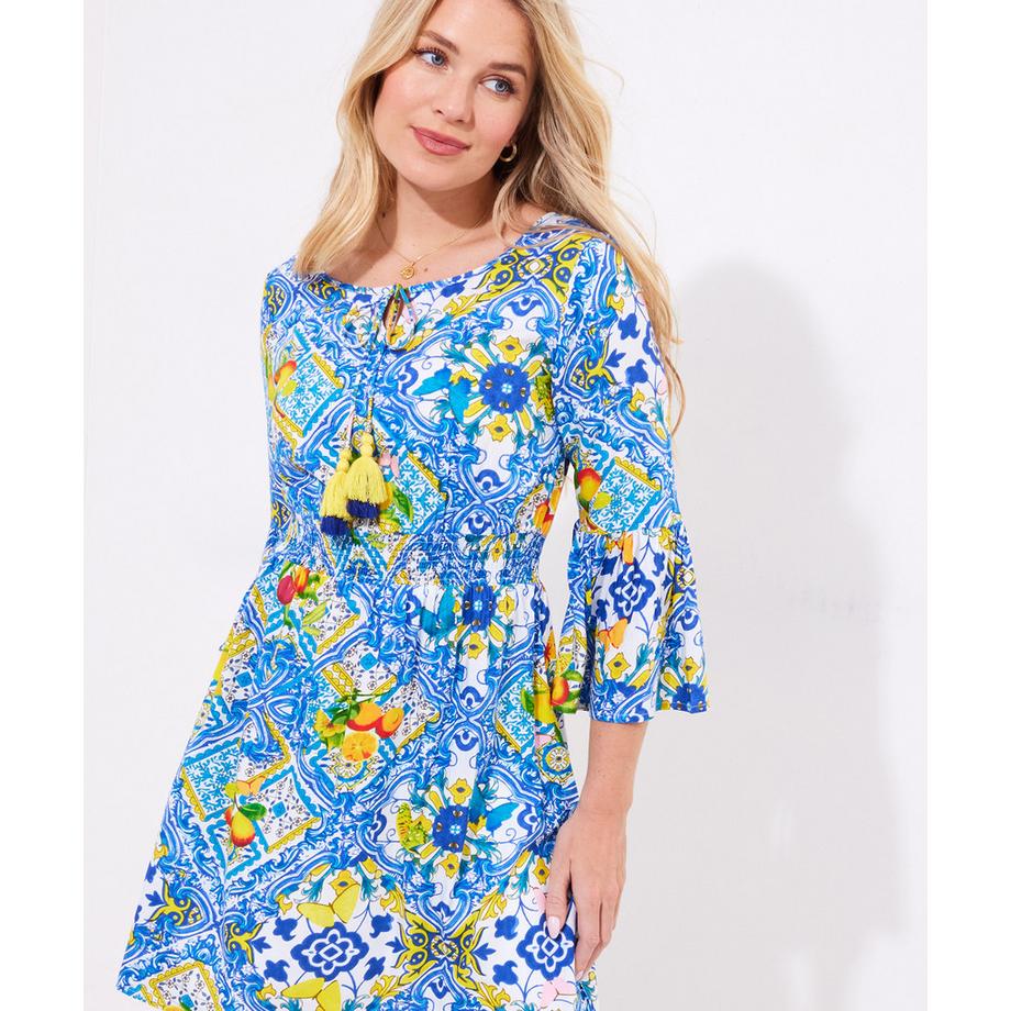 Joe Browns Tunika Geraffte Taille Fruchtiger Kachelprint  