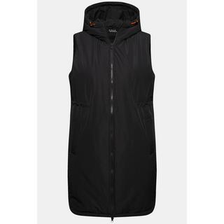 Ulla Popken  Gilet trapuntato, idrorepellente e double face con cappuccio e zip a doppio cursore 