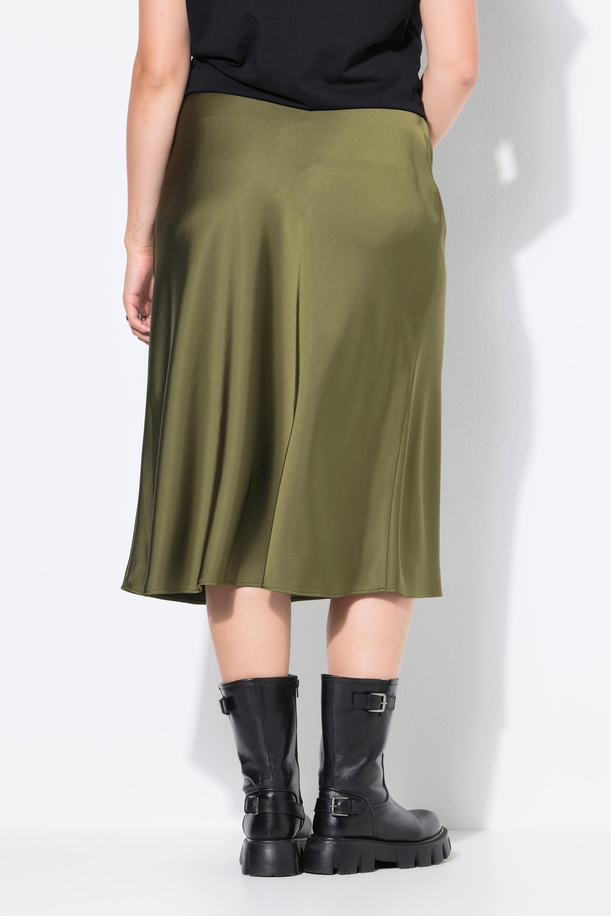 Studio Untold Midi A-Linie Satinrock  