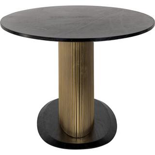 mutoni Table à manger Ironville marbre noir or ovale 235x110  