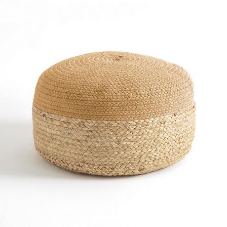 La Redoute Intérieurs Pouf bicolore jute Popayan  