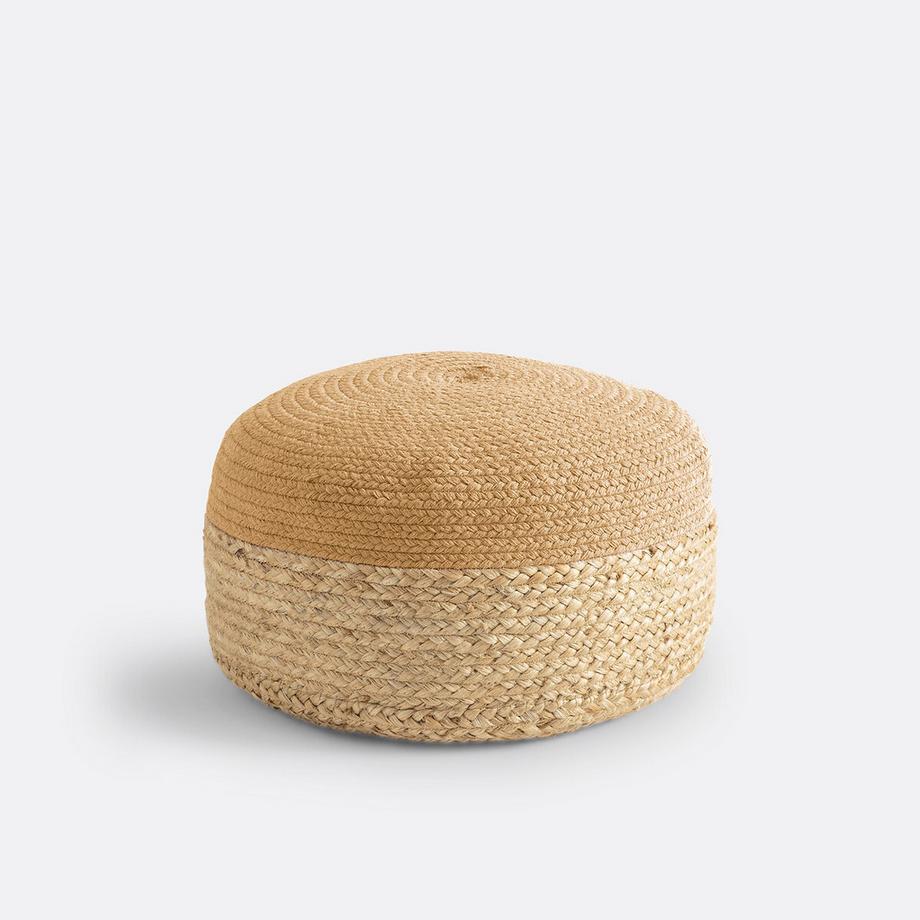 La Redoute Intérieurs Pouf bicolore jute Popayan  