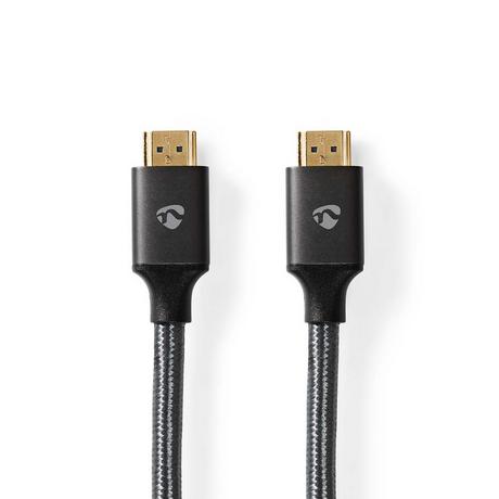 Nedis  Ultra High Speed HDMI™ Kabel | HDMI™ Stecker | HDMI™ Stecker | 8K@60Hz | 48 Gbps | 5,00 m | Rund | 6,7 mm | Grau mit Metall | Schlösser 
