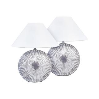 Beliani Set de 2 lampes en Céramique Traditionnel YUNA  