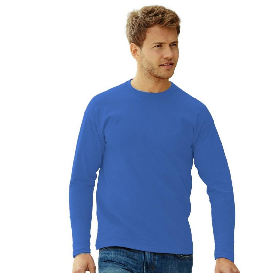 Fruit of the Loom T-shirt Maniche Lunghe Girocollo  