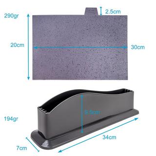 Intirilife Schneidebrett Set 5-teilig mit 4 Brettern und einer Halterung  