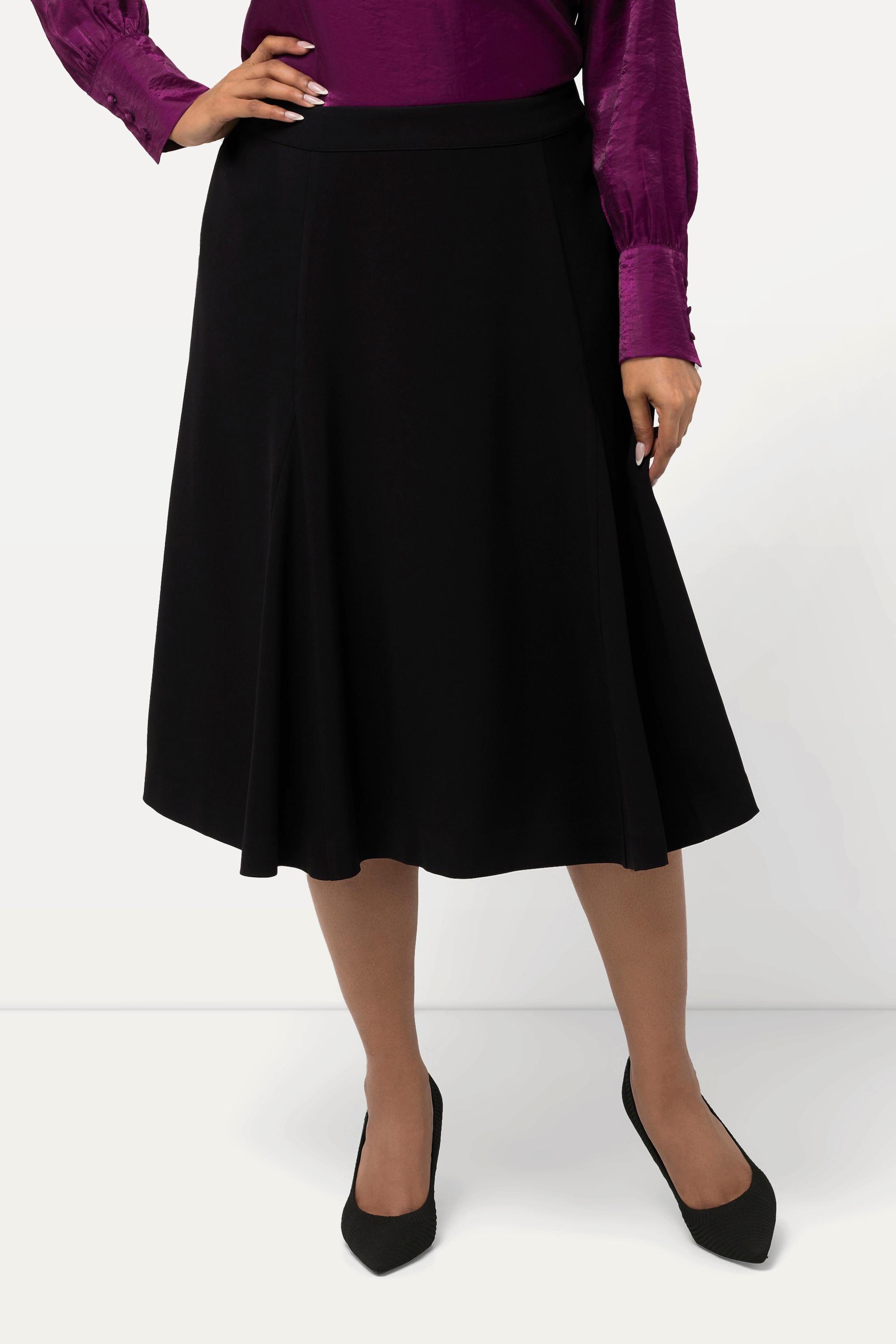 Ulla Popken Godet Midirock A-Linie Komfortbund  