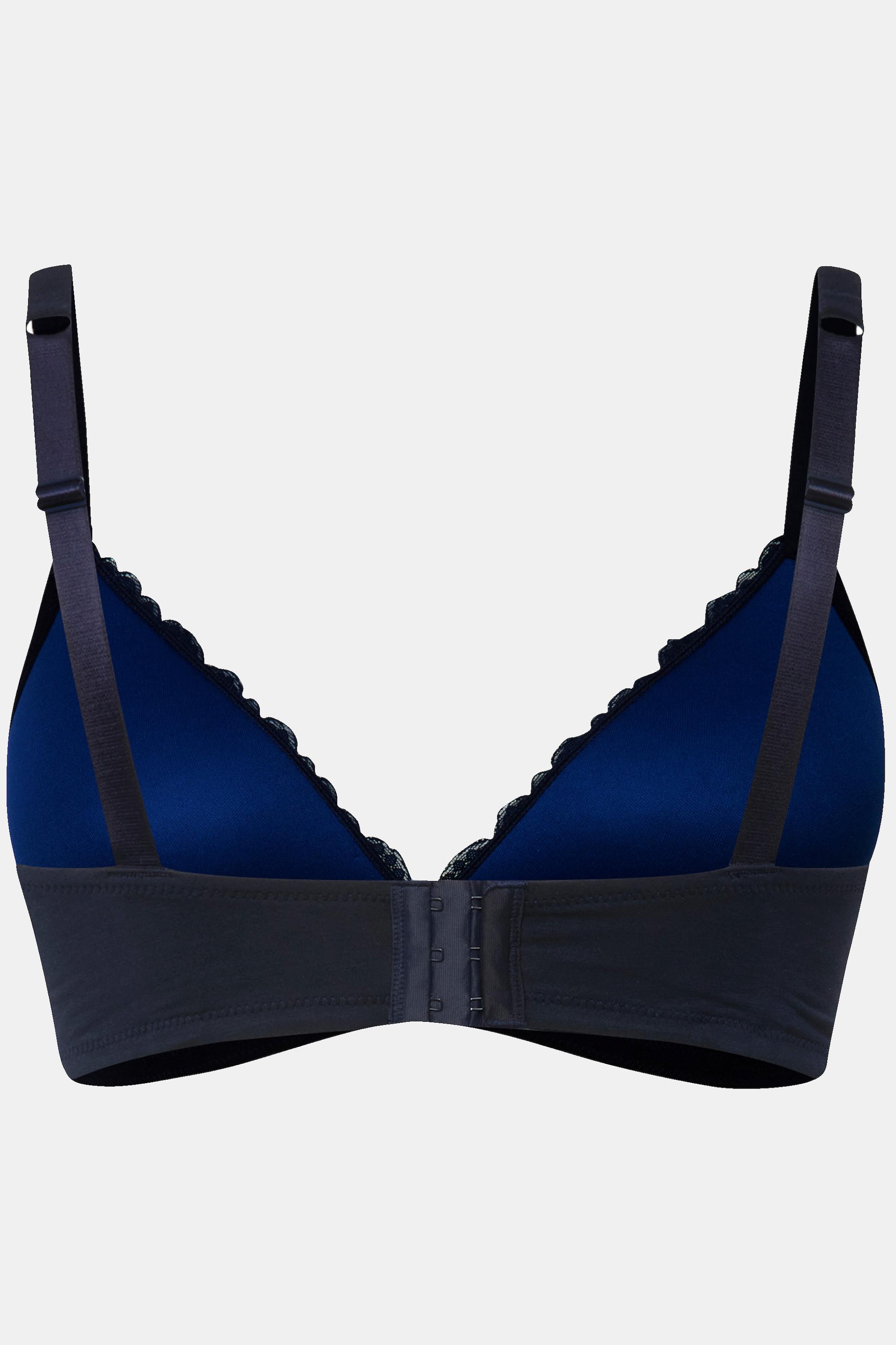 Ulla Popken  Soutien-gorge sans armatures à bonnets en mousse, bords fantaisie - bonnets A - C 