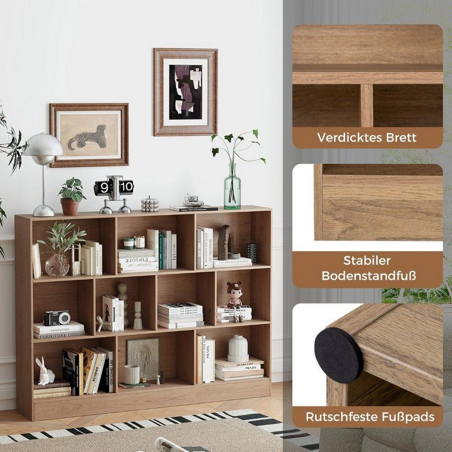 Northix Bücherregal mit 10 Fächern  