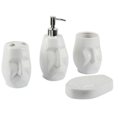 Beliani Set accessori bagno en Dolomite Moderno BARINAS  