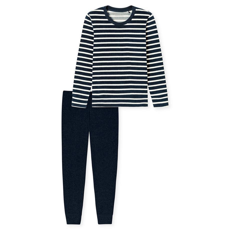 Schiesser Casual Essentials Pyjama Rayé Coupe Droite  