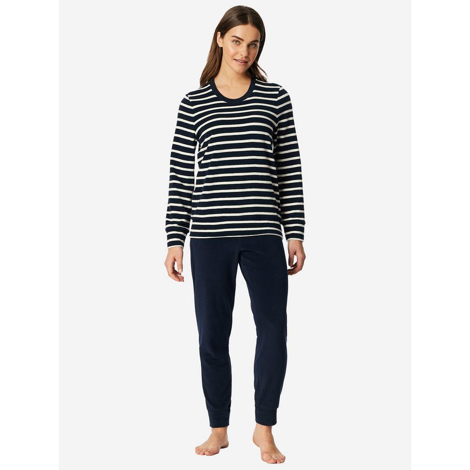 Schiesser Casual Essentials Pyjama Rayé Coupe Droite  