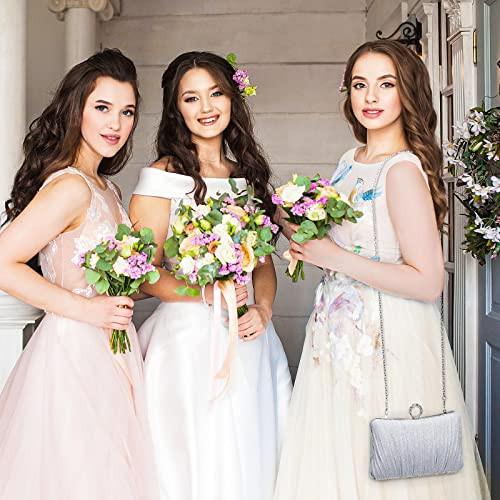 Only-bags.store Pailletten Strass Clutch Abendtasche mit Kette  