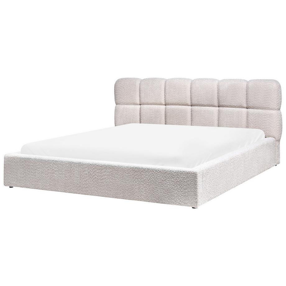 Beliani Letto contenitore en Bouclé  BASTON  