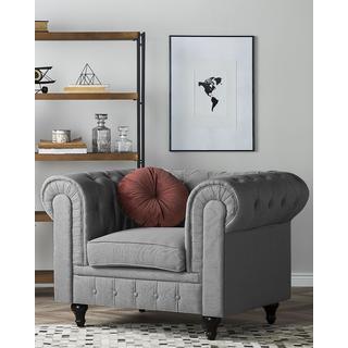 Beliani Fauteuil en Polyester Glamour CHESTERFIELD  