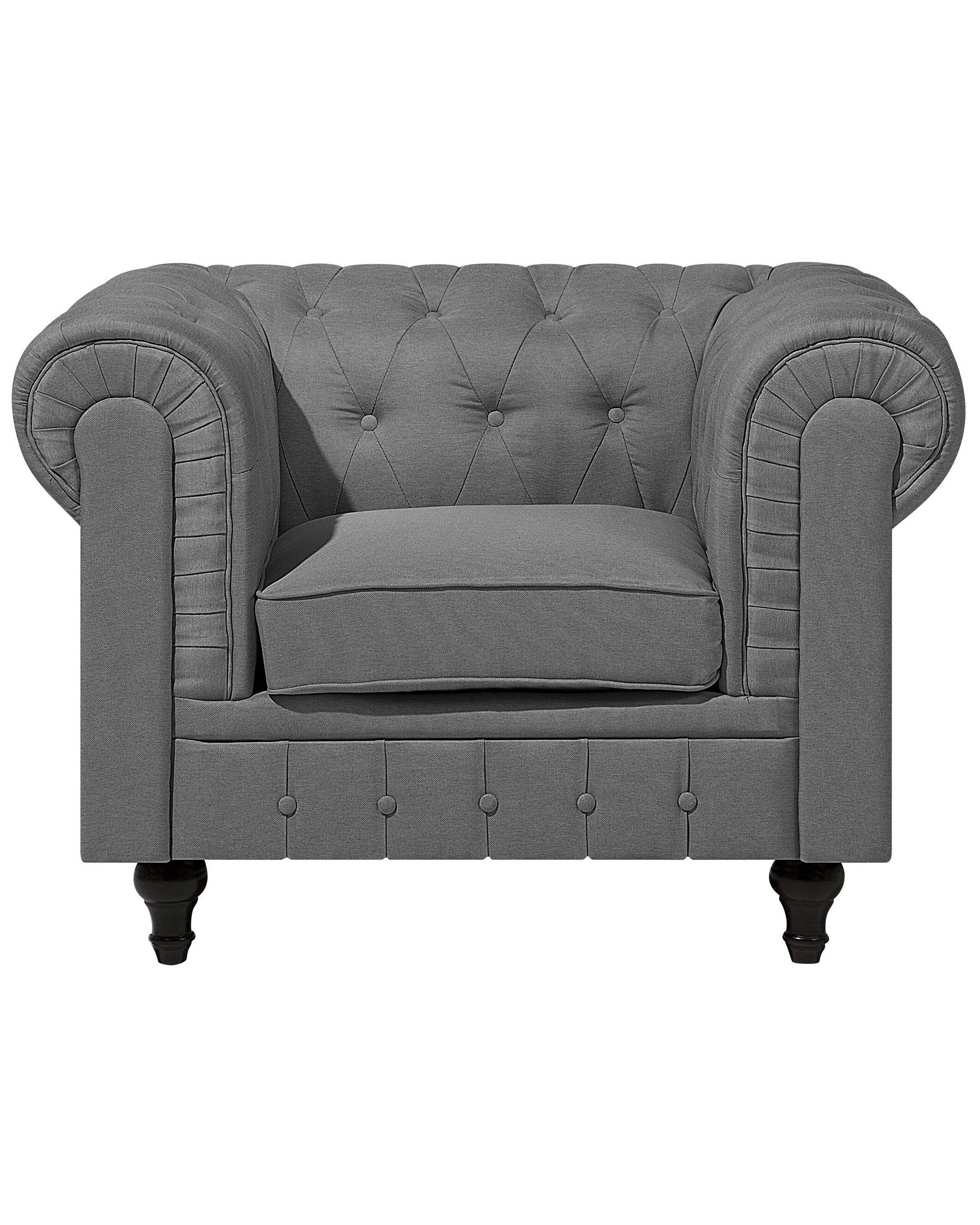 Beliani Fauteuil en Polyester Glamour CHESTERFIELD  