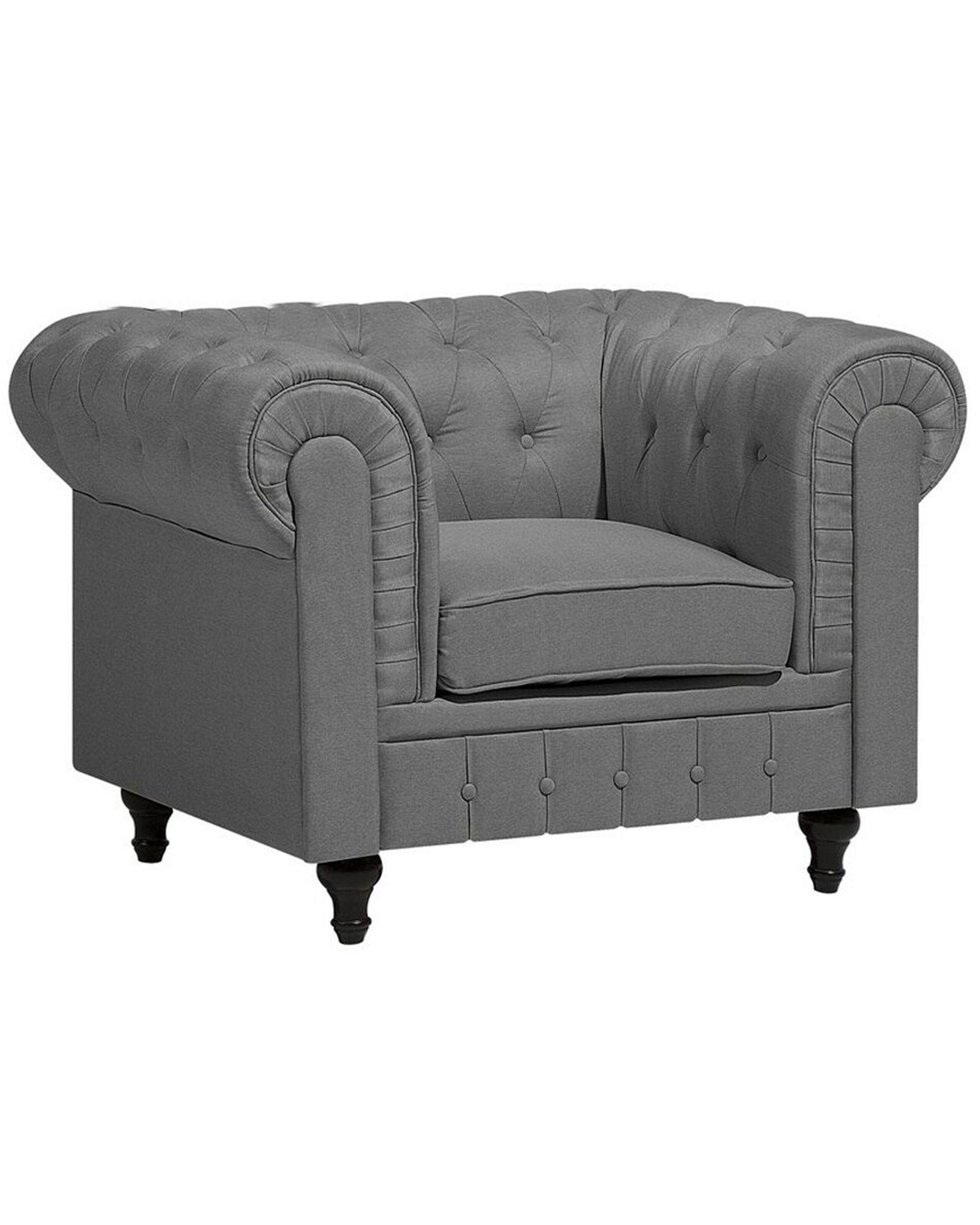 Beliani Fauteuil en Polyester Glamour CHESTERFIELD  