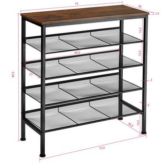 Tectake Schuhregal Bournemouth 75,5x30,5x85,5cm  