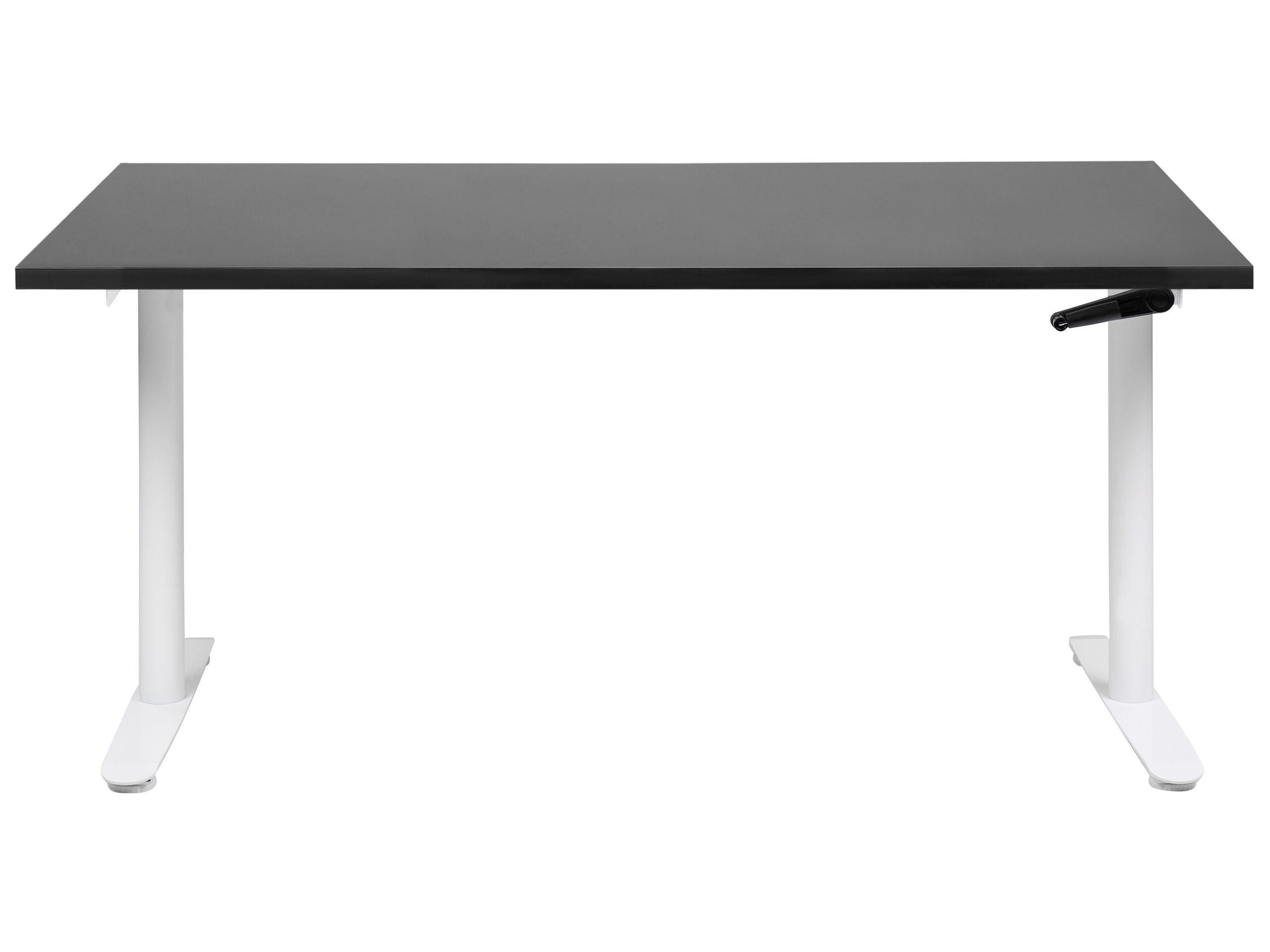 Beliani Schreibtisch manuell höhenverstellbar aus Faserplatte Modern DESTINAS  