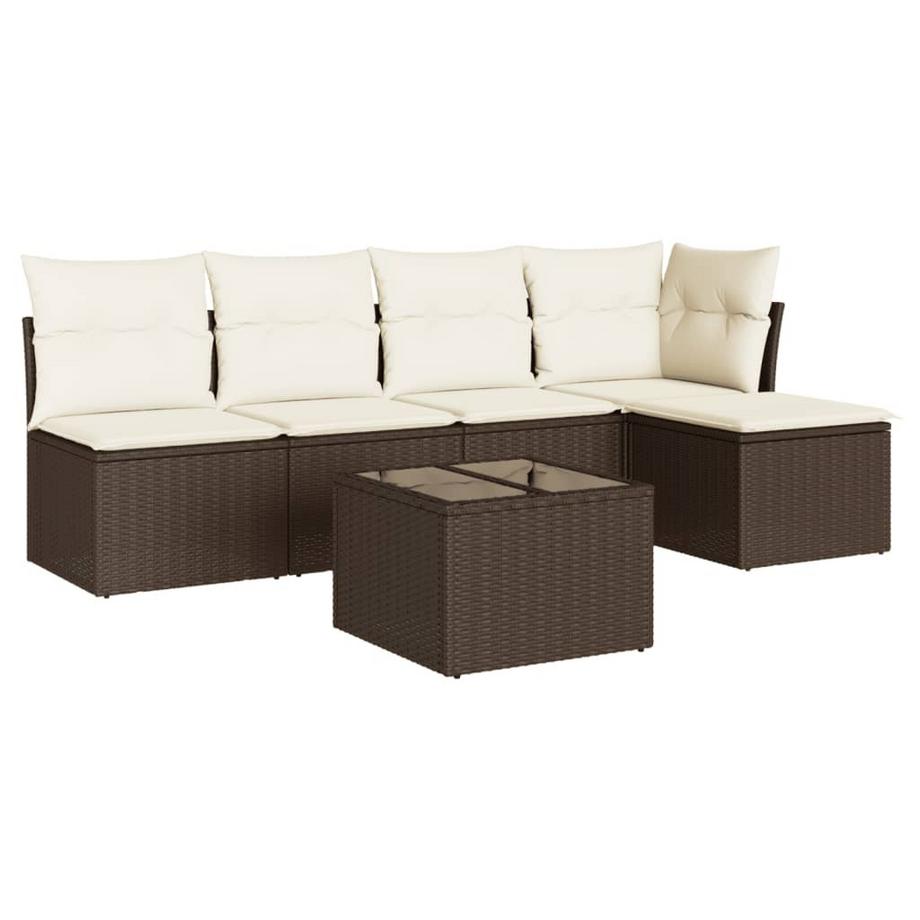 set divano da giardino Polirattan