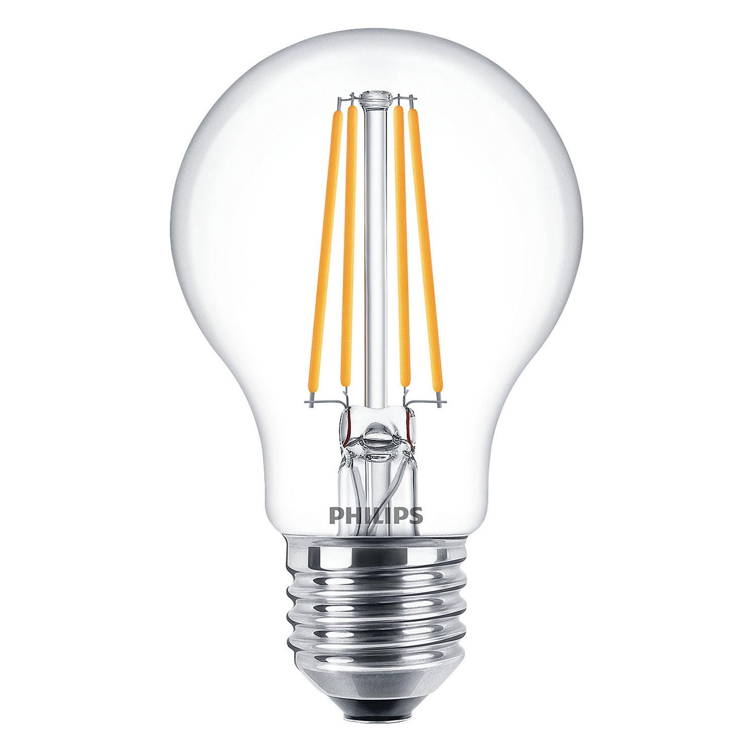 PHILIPS Pack de 3 LED E27 Normal Claire 60W 806lm  