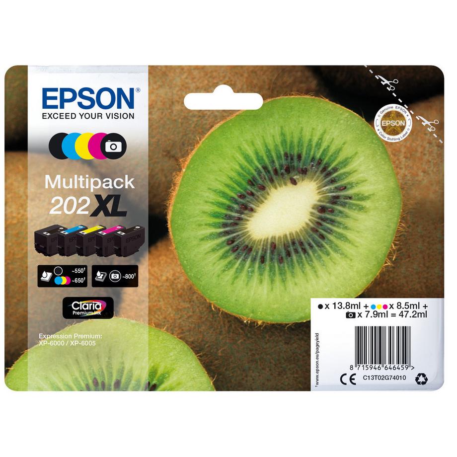 Kiwi Multipack 5-colours 202XL Claria Premium Ink