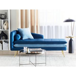 Beliani Chaise longue versione sinistra en Velluto Glamour GONESSE  