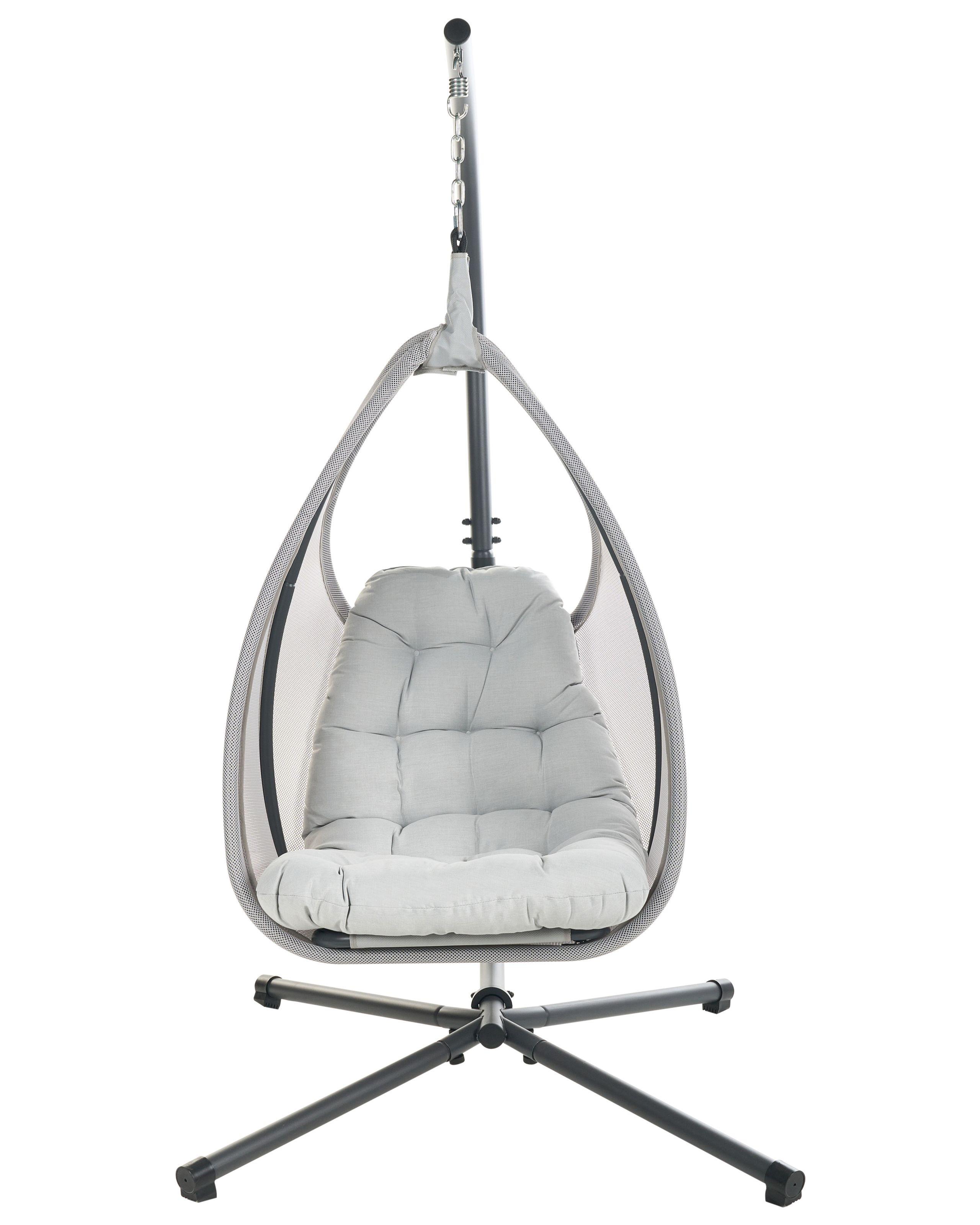 Beliani Fauteuil suspendu avec support en Tissu maillé Moderne AVEGNO  