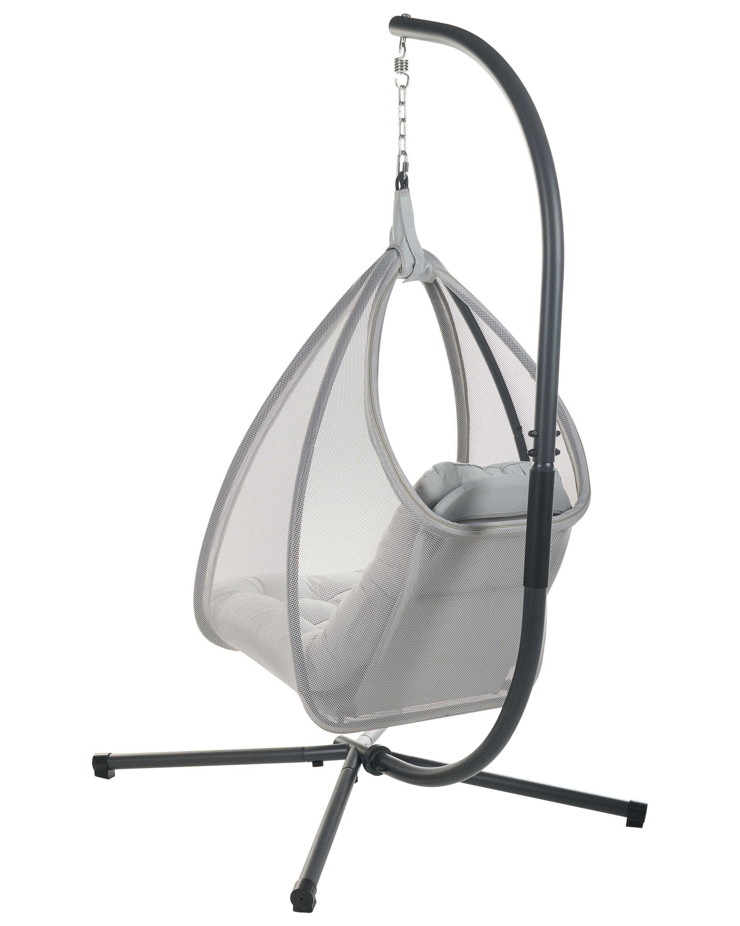 Beliani Fauteuil suspendu avec support en Tissu maillé Moderne AVEGNO  