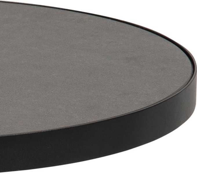 mutoni Table basse Eliot verre céramique noir rond 45x45  