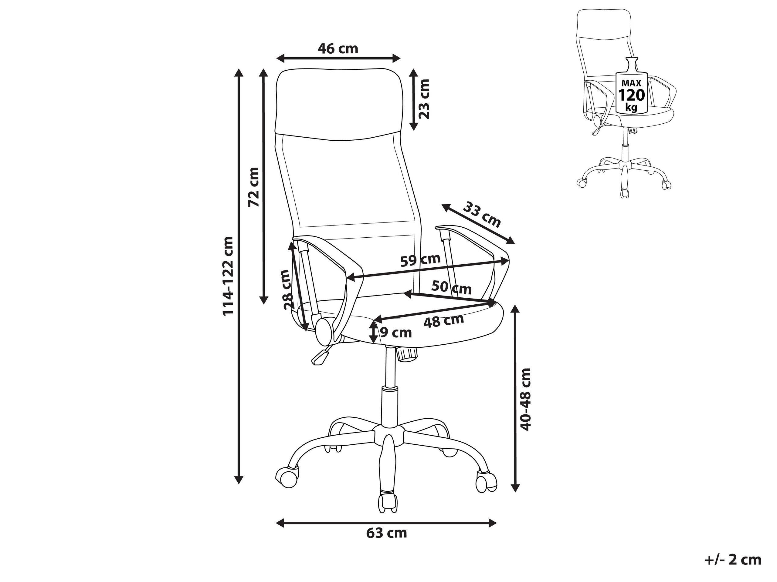 Beliani Bürostuhl aus Netz Modern DESIGN  