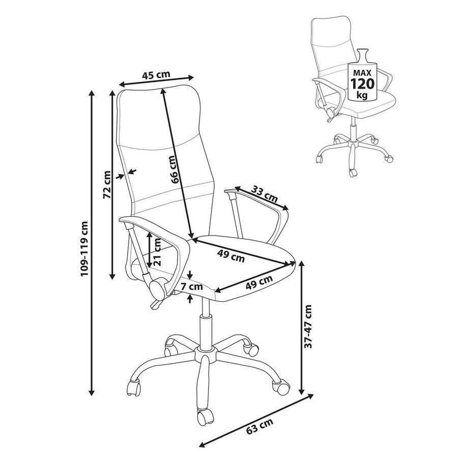 Beliani Chaise de bureau en Tissu maillé Moderne DESIGN  