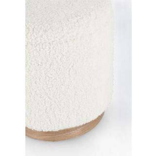 mutoni Pouf avec récipient Zoya blanc (lot de 2)  