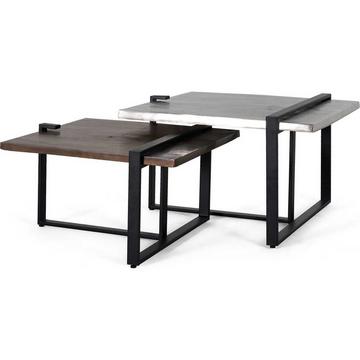 Table basse fer nickel|cuivre 69 (lot de 2)