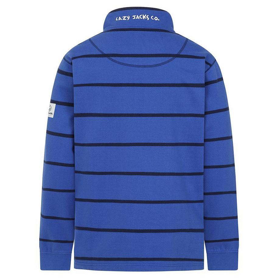 Lazy Jacks Gestreiftes Sweatshirt mit kurzem Reissverschluss  