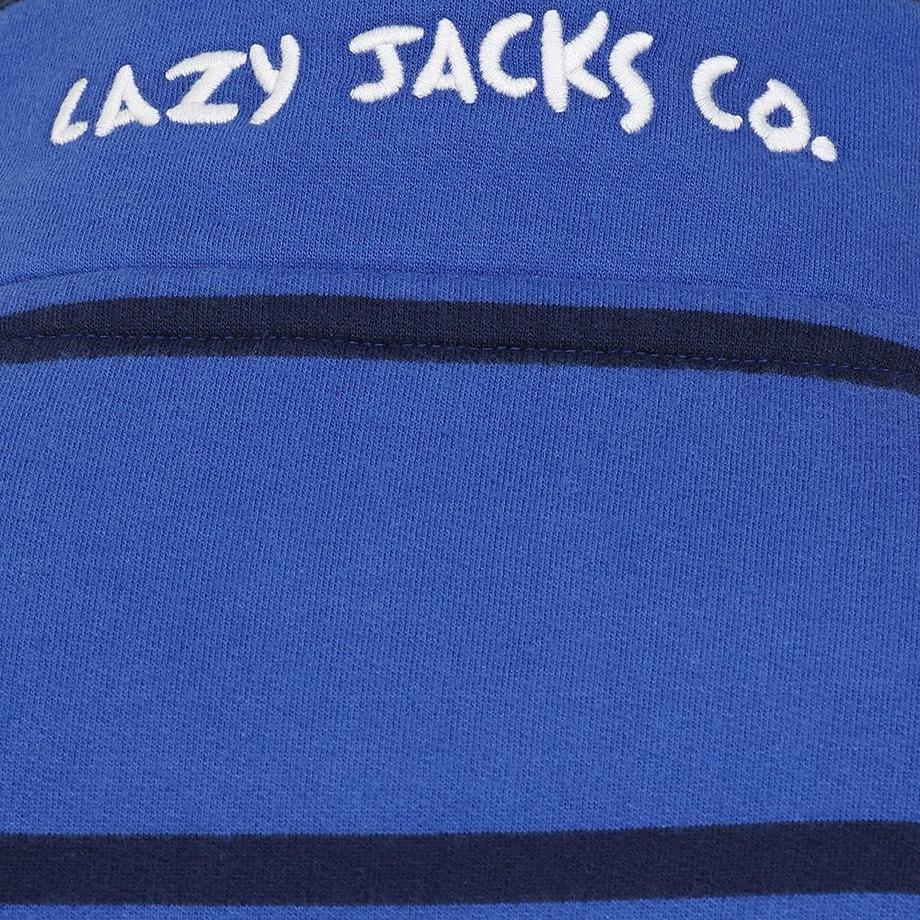 Lazy Jacks Gestreiftes Sweatshirt mit kurzem Reissverschluss  