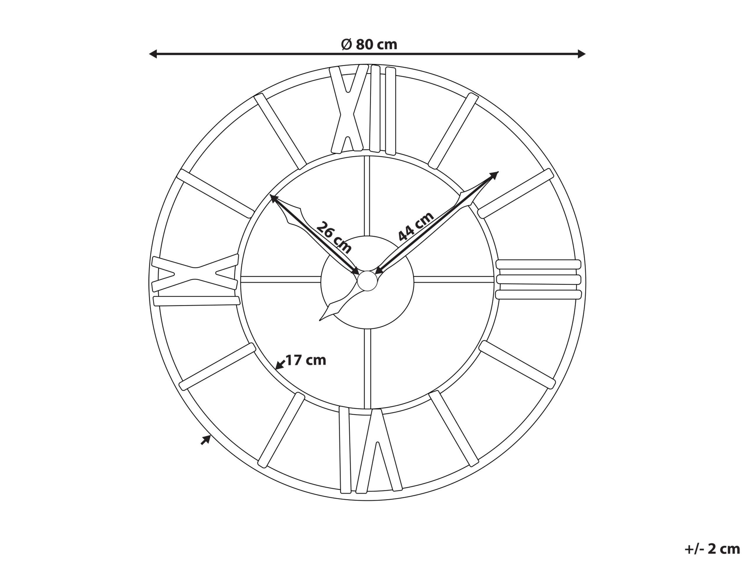 Beliani Wanduhr aus Eisen Klassisch VALSOT  