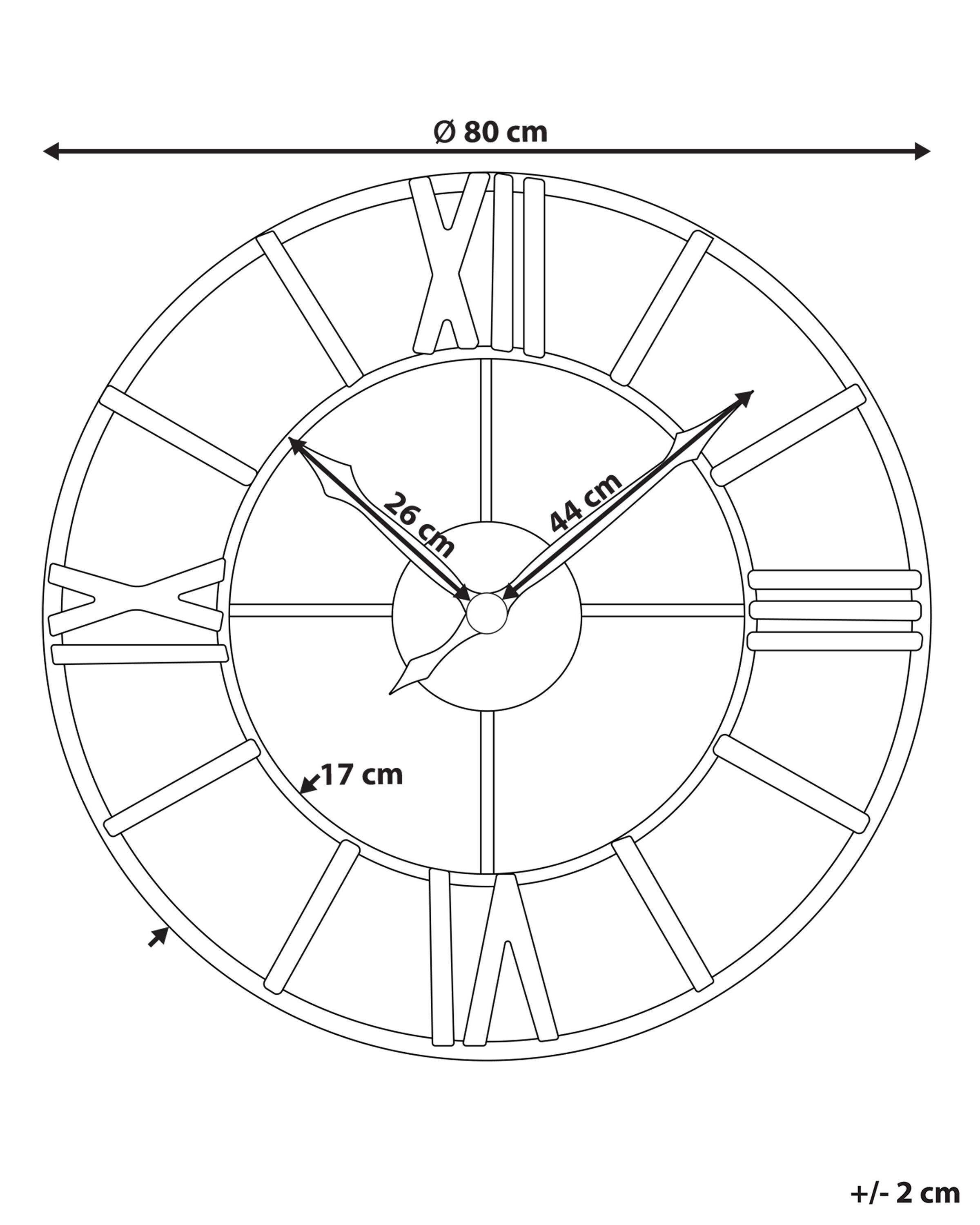 Beliani Wanduhr aus Eisen Klassisch VALSOT  